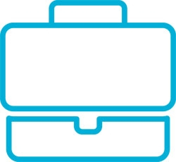 Pictogram - turquoise briefcase