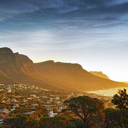 view of the twelve apostles mountain chain, cape town, south africa