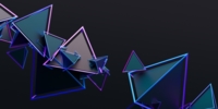 Abstract 3d rendering of geometric shapes