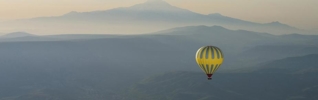 Balloon over the mountains